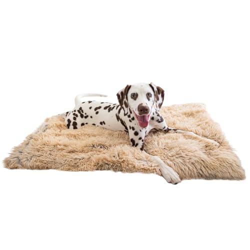 Best Friends by Sheri Calming Shag Dog Blanket, Taupe, 30